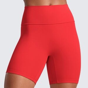 CRZ YOGA Secretsculpt Butterlift 6” Biker Shorts - red size L